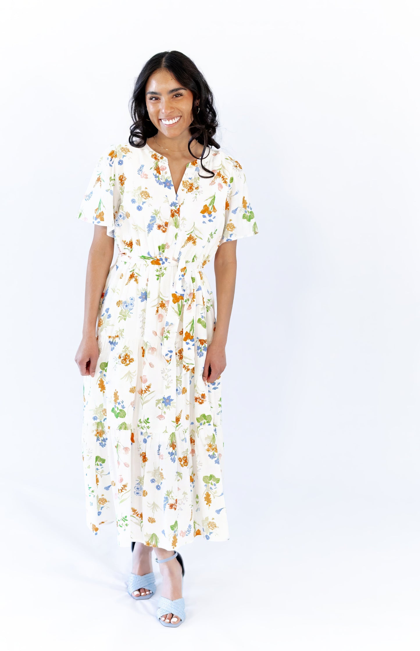 Kimmy Floral Midi Dress ⤫ Restocked