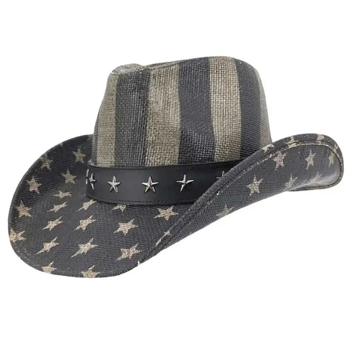 Deadwood Trading Liberty - American Flag Shapeable Straw Cowboy Hat - Hatcountry