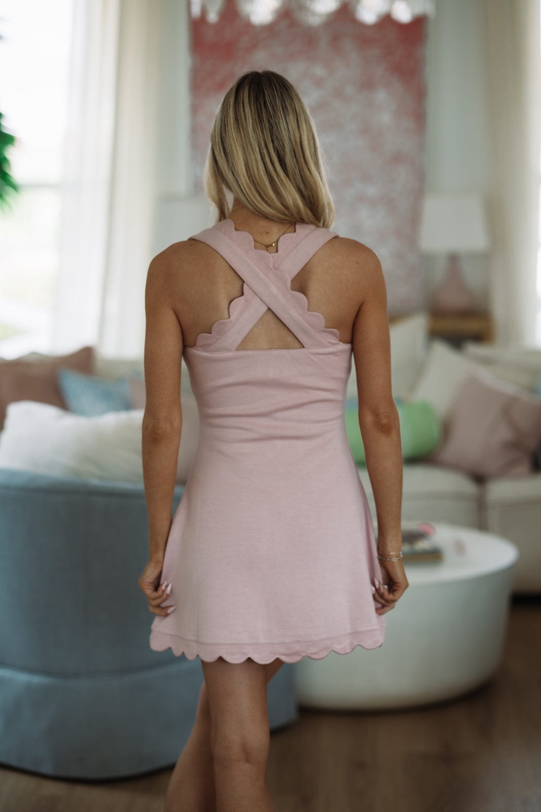 Addison Romper Dress - Rose Lavender