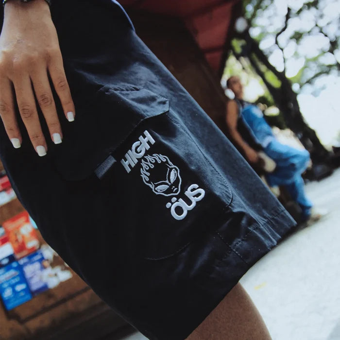 High & ÖUS Nylon Shorts Black - Four Street