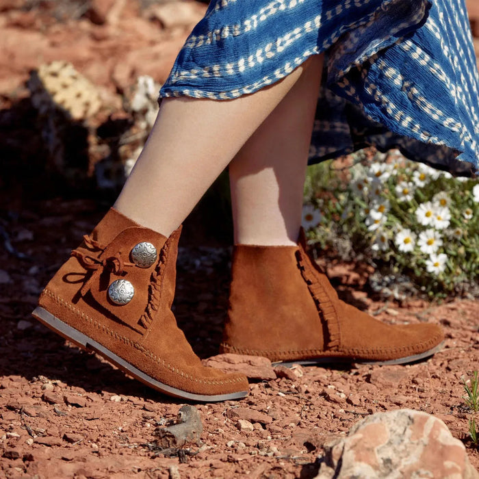 Minnetonka Two Button Hardsole Boot - Womens Boots - Hatcountry
