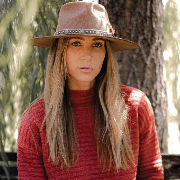 Outback Swan - Wool Felt Wide Brim Outback Hat (Closeout) - Hatcountry