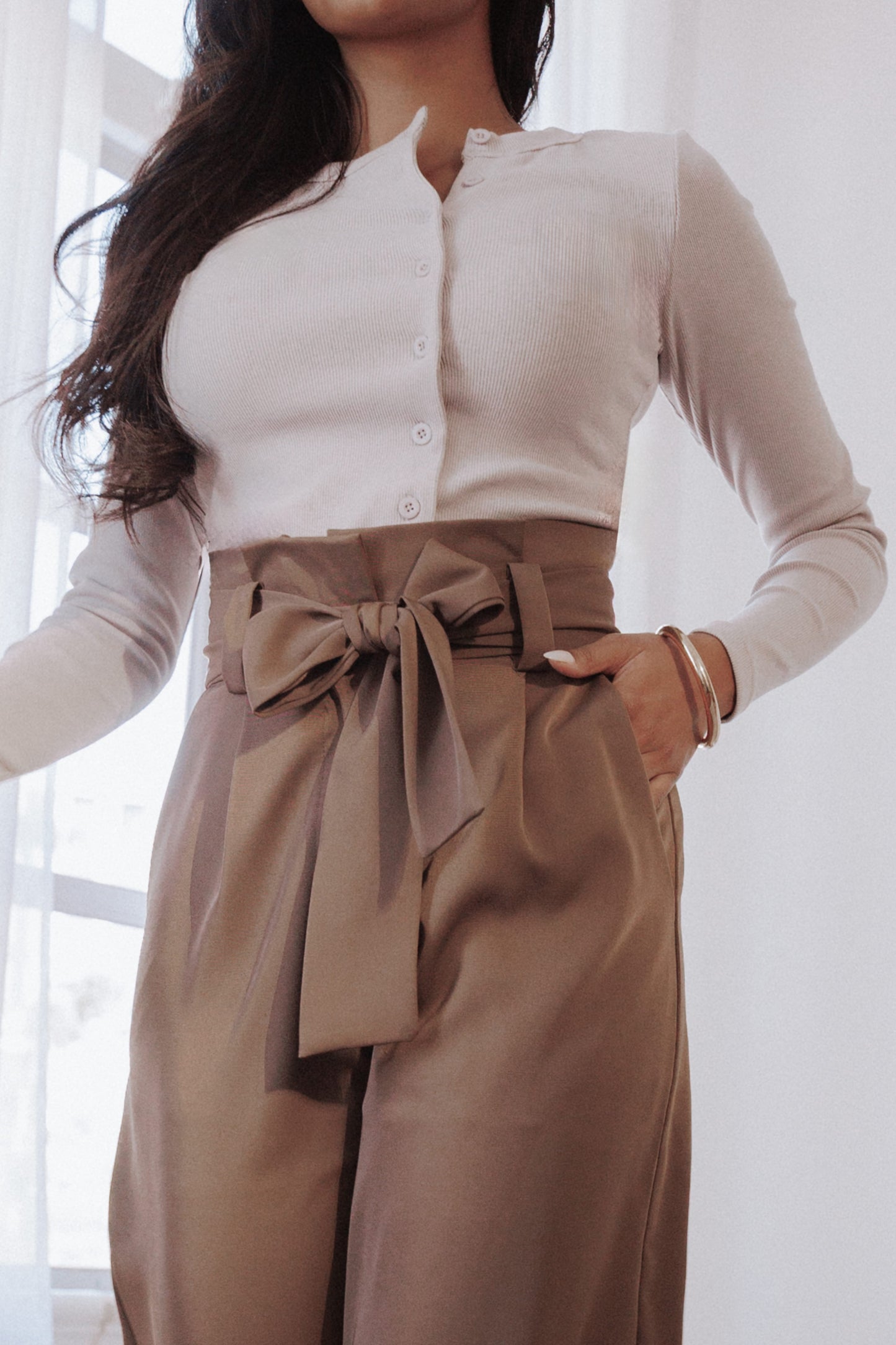 Cass Long Sleeve Top - Grey