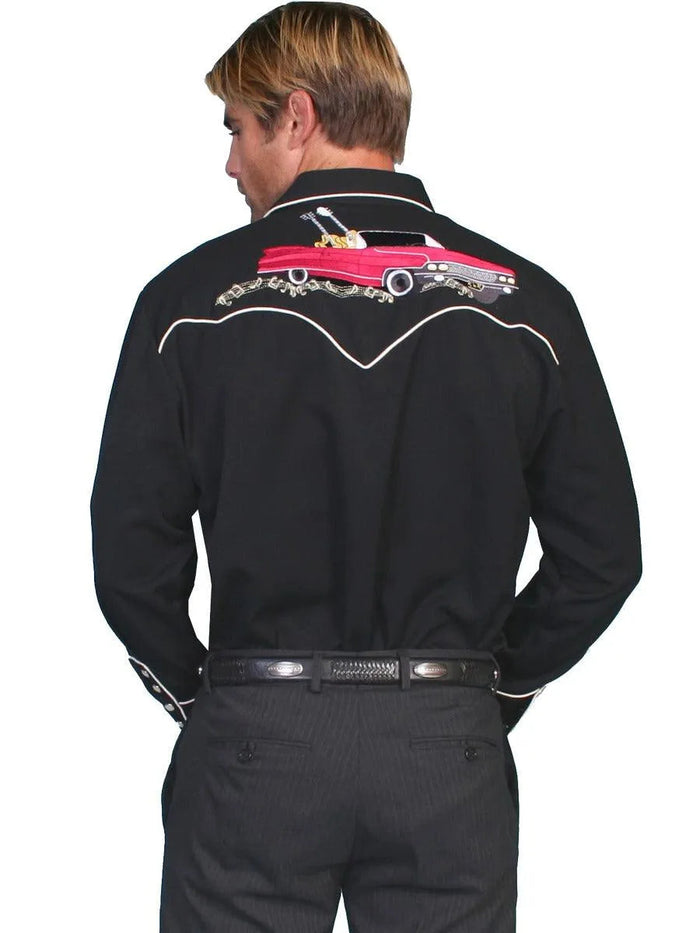 Scully Rock`n Roll Embroidery - Mens Western Shirt - Hatcountry