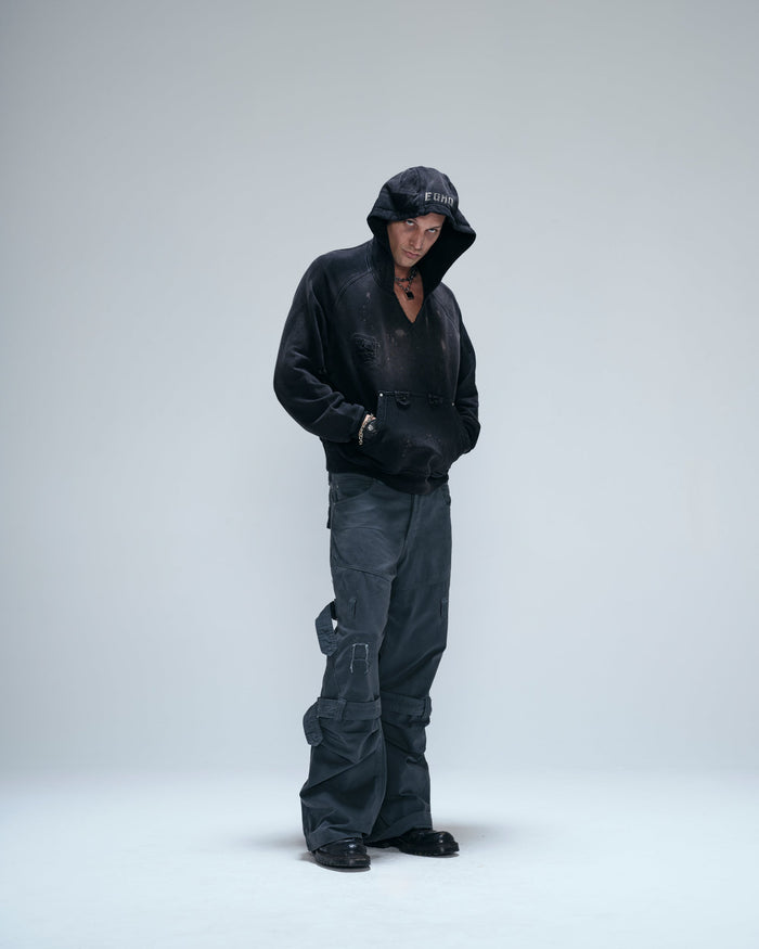 VOID HOODIE - DIRTY BLACK
