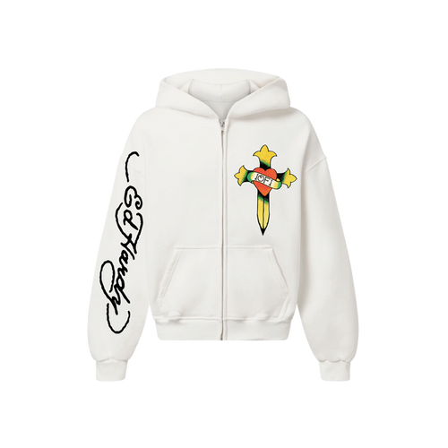 1of1 Ed Hardy "Love Is A Gamble" Zip Up Hoodie