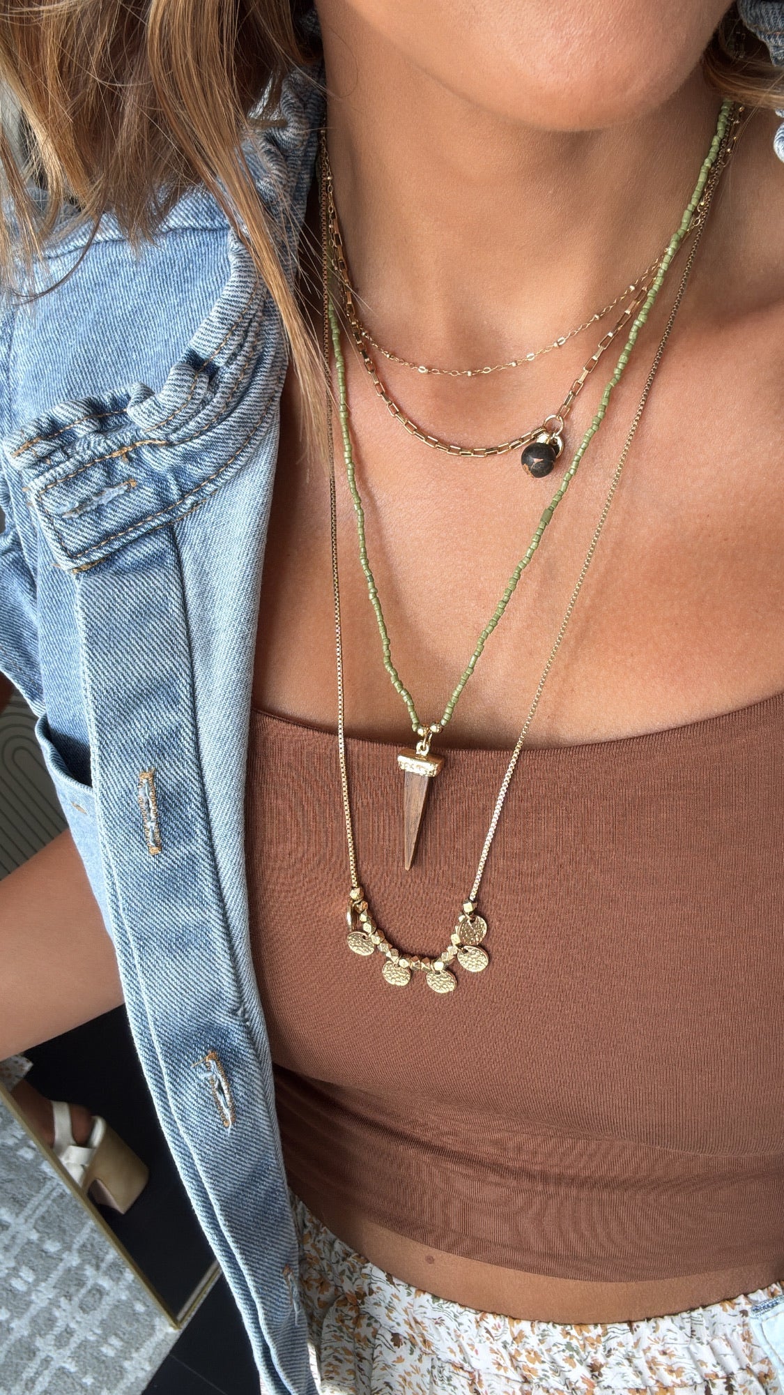 Lainey Layered Pendant Boho Necklace