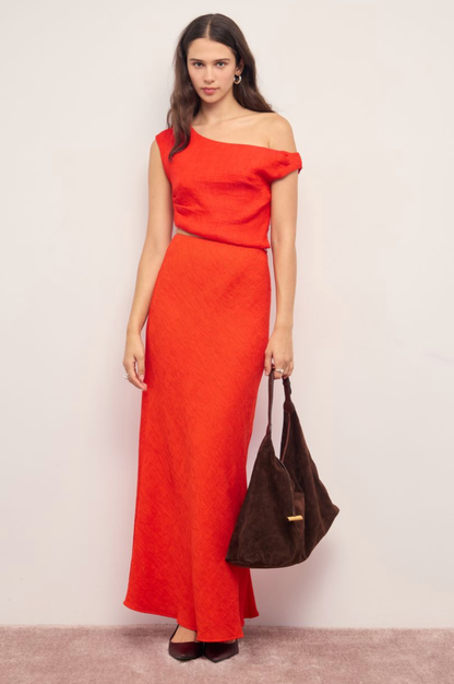 Selma Textured Bias Skirt