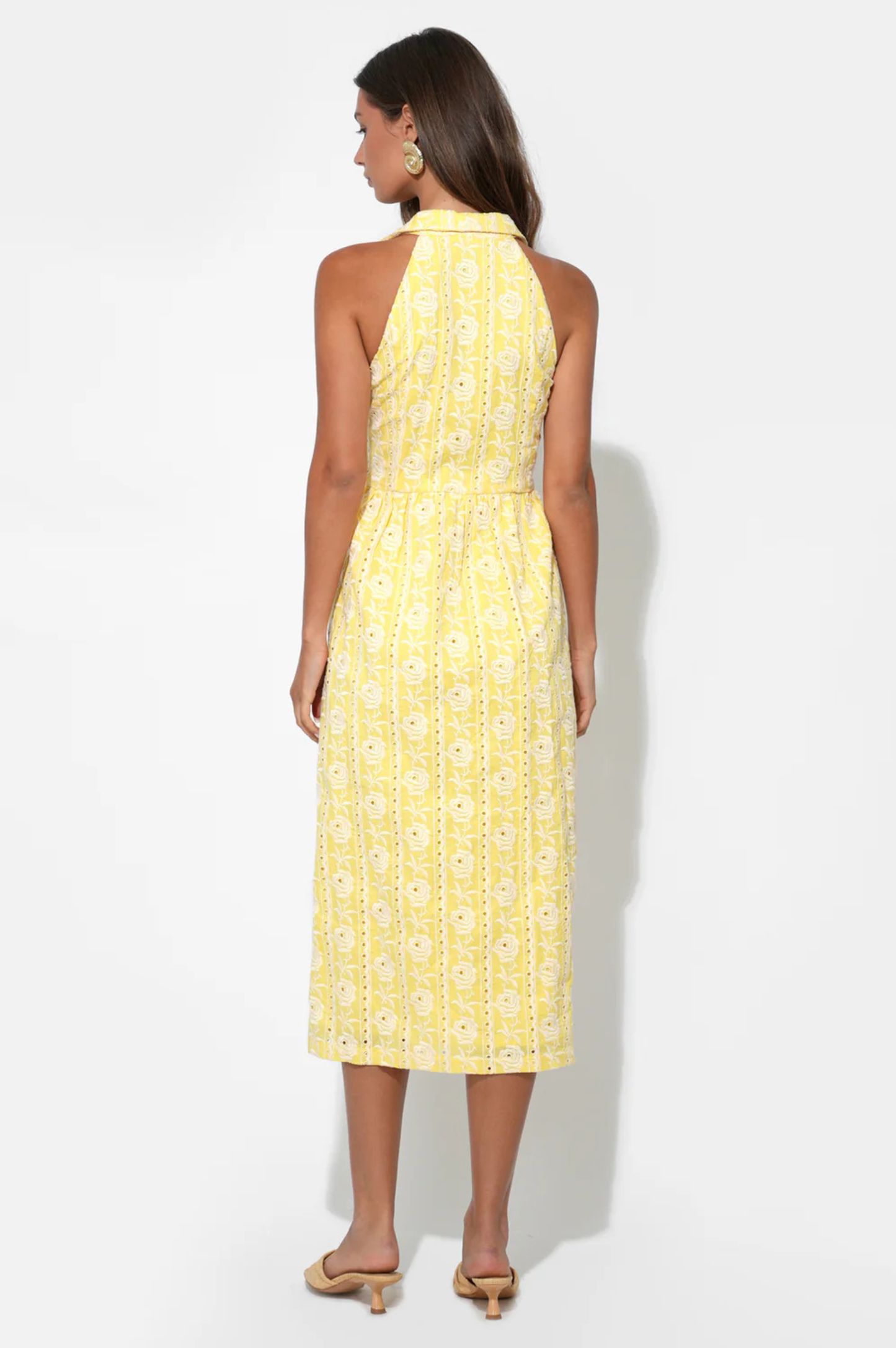Hazel Embroidery Midi Dress