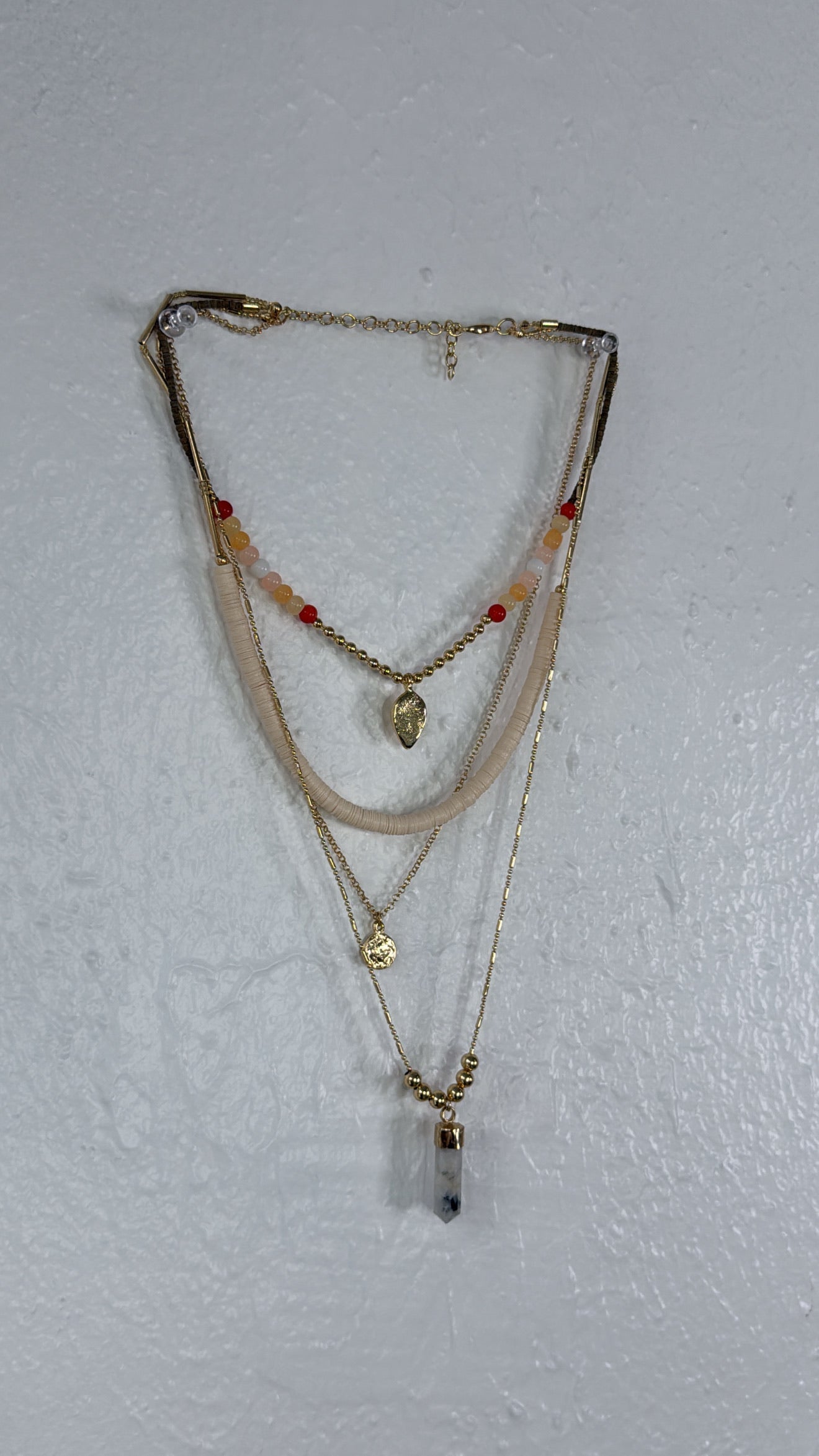 Halo Link Layered Necklace, Gold