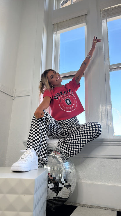 Big O Cropped Graphic Tee, Red