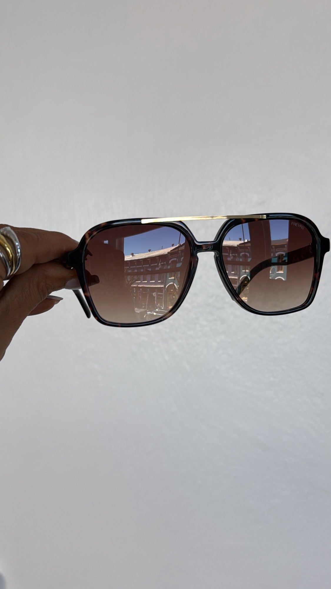 FREYRS - Spencer Aviator Sunglasses, Brown