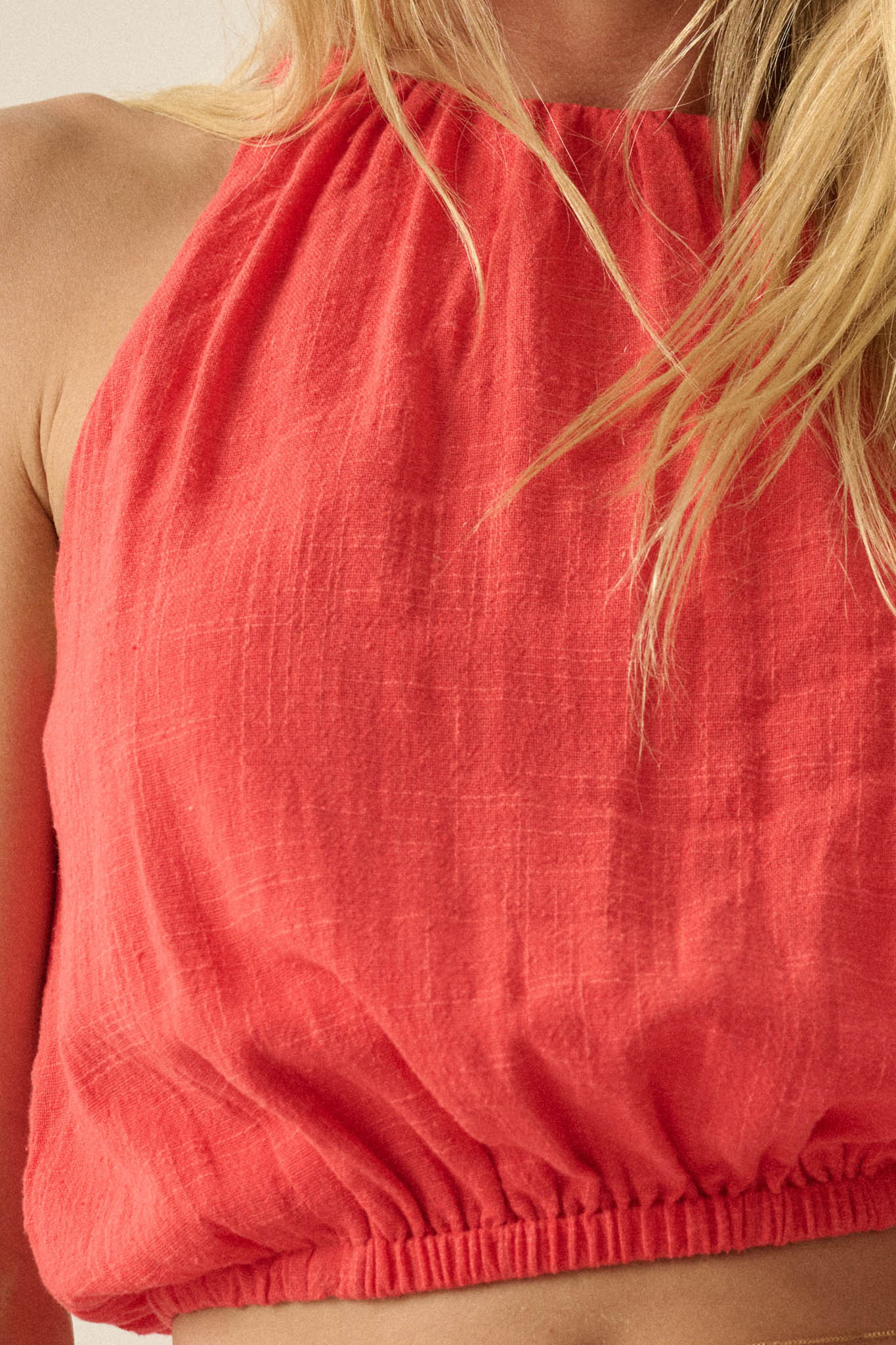 Freedom Song Cotton Gauze Cropped Sleeveless Top