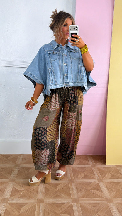 Poncho Dreams Pullover, Denim