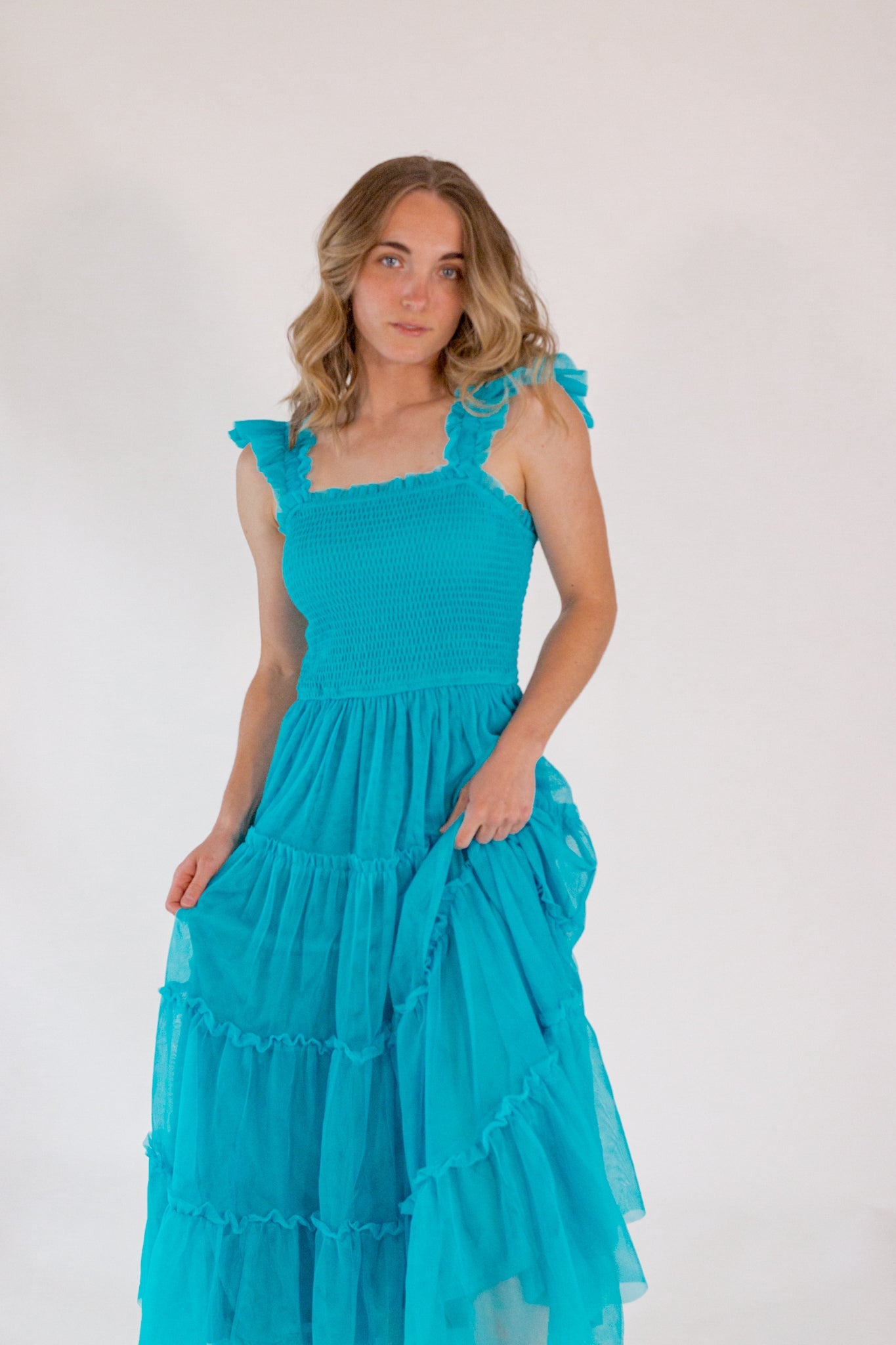 Carmie Tulle Maxi・Turquoise