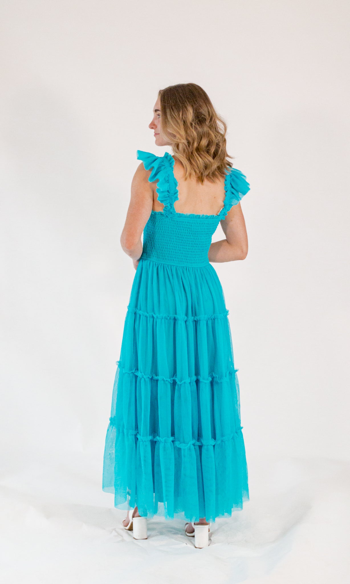 Carmie Tulle Maxi・Turquoise