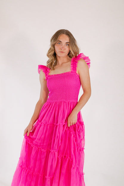 Carmie Tulle Maxi・Fuschia