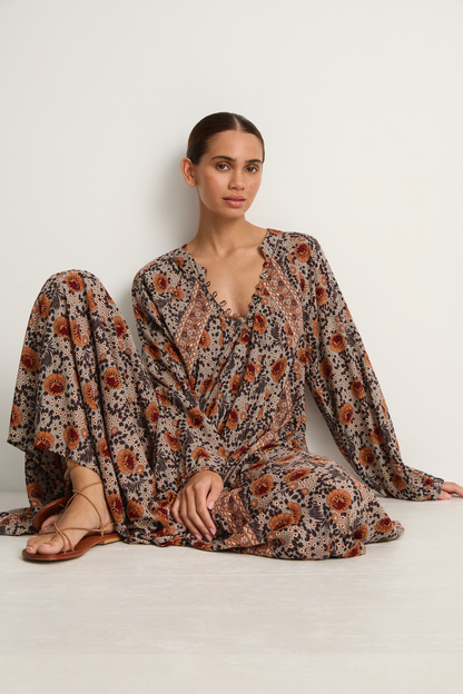 Natalie Martin Fiore Maxi - Vintage Flowers Slate