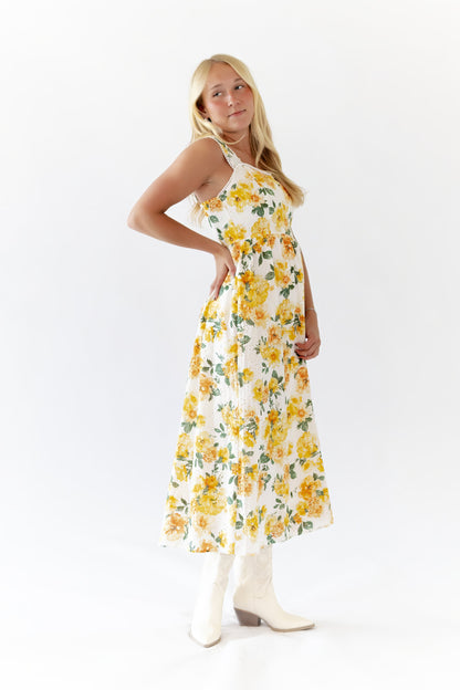 Sunshine Scalloped Midi Dress