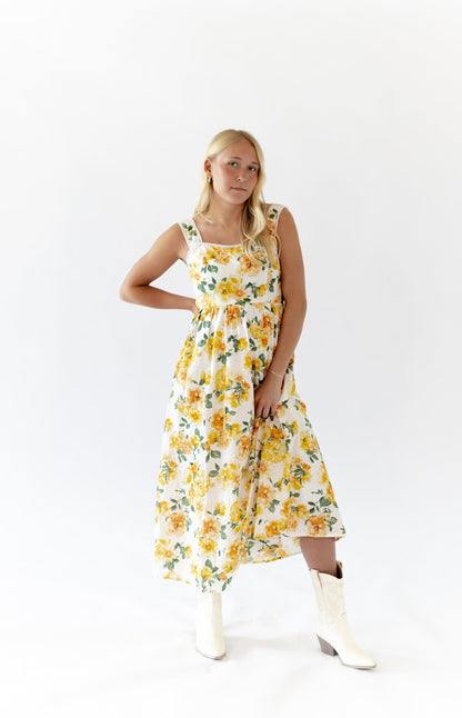 Sunshine Scalloped Midi Dress