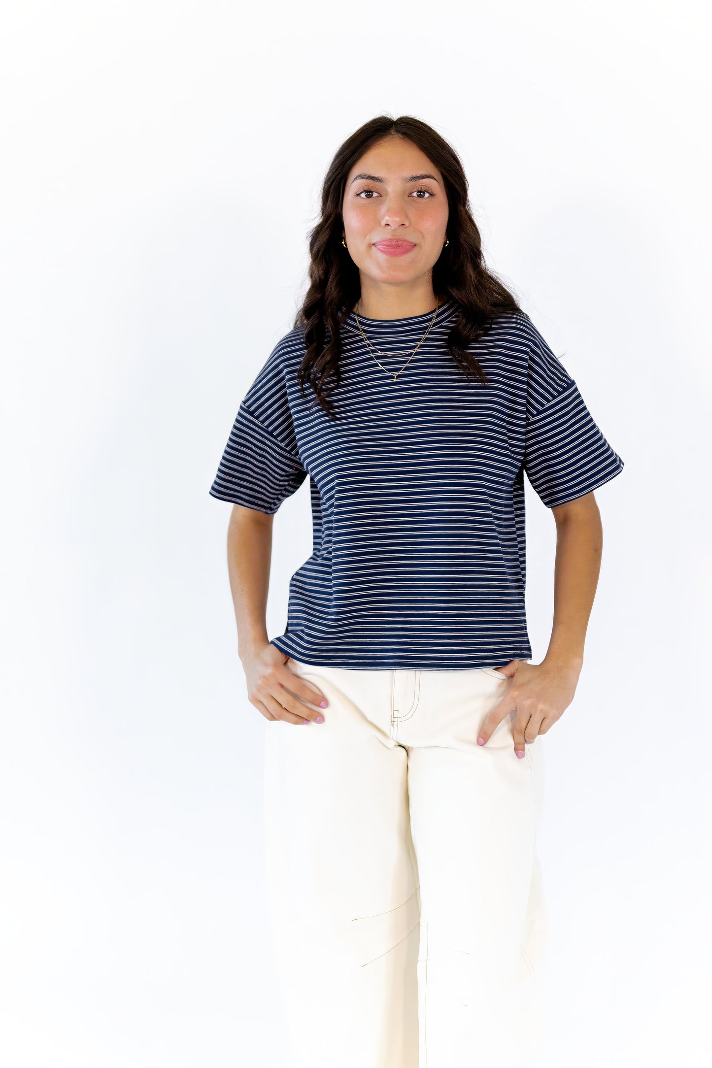 Tessa Off-White Barrel Jeans
