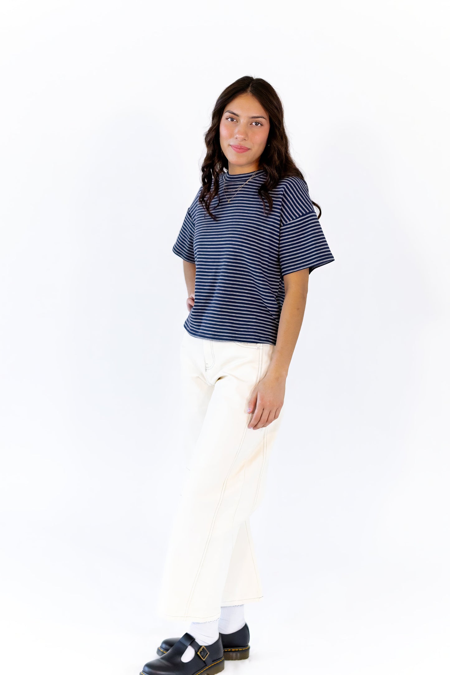Tessa Off-White Barrel Jeans