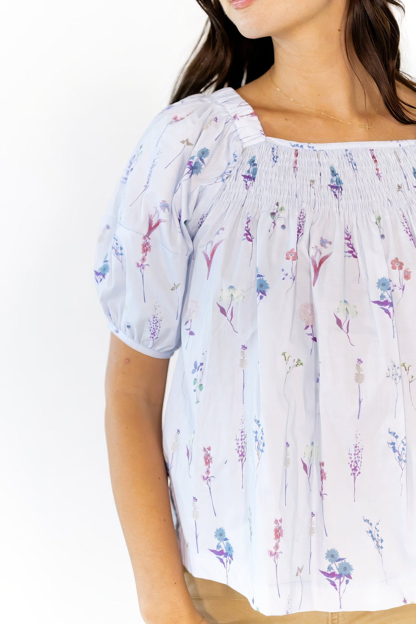 Reina Smocked Floral top