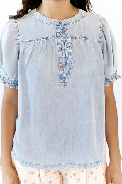 Calia Denim Blouse  ⤫ Restocked