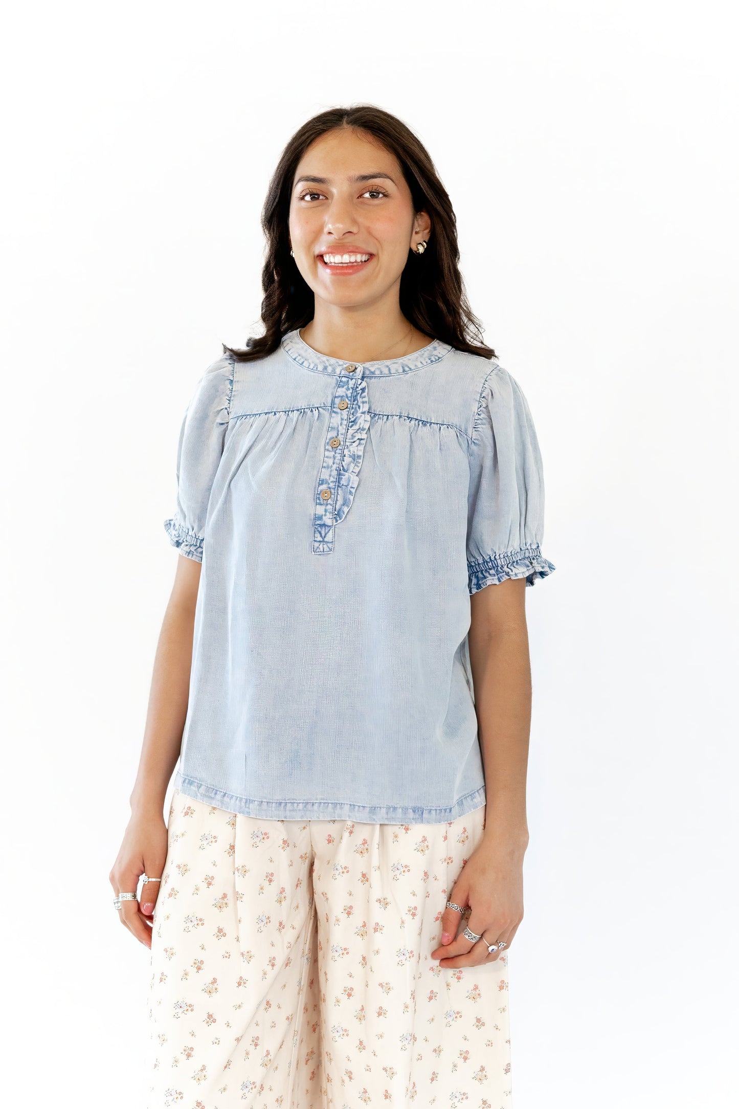 Calia Denim Blouse  ⤫ Restocked