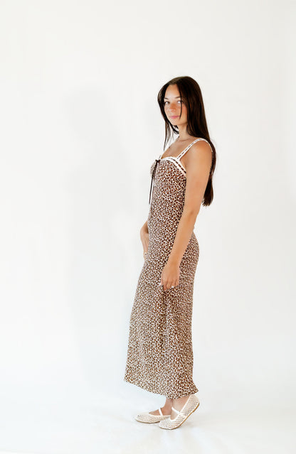 Tefi Leopard Print Maxi Dress
