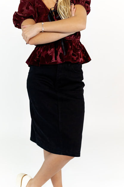 Bella Denim Midi Skirt