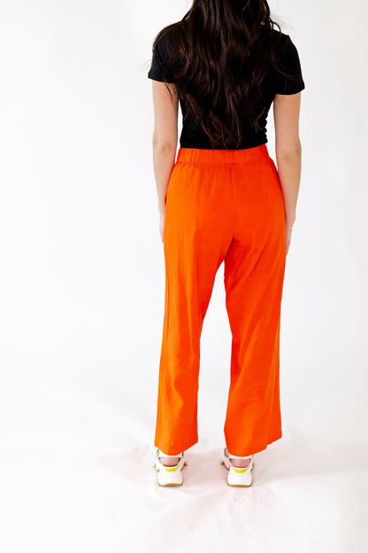 Faye Linen Pleated Pants
