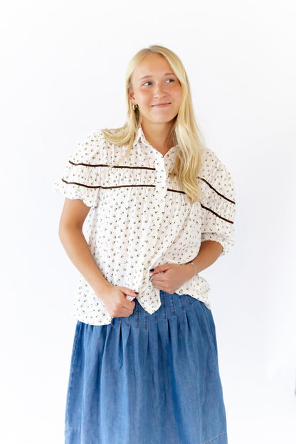 Cecile Floral Print Blouse