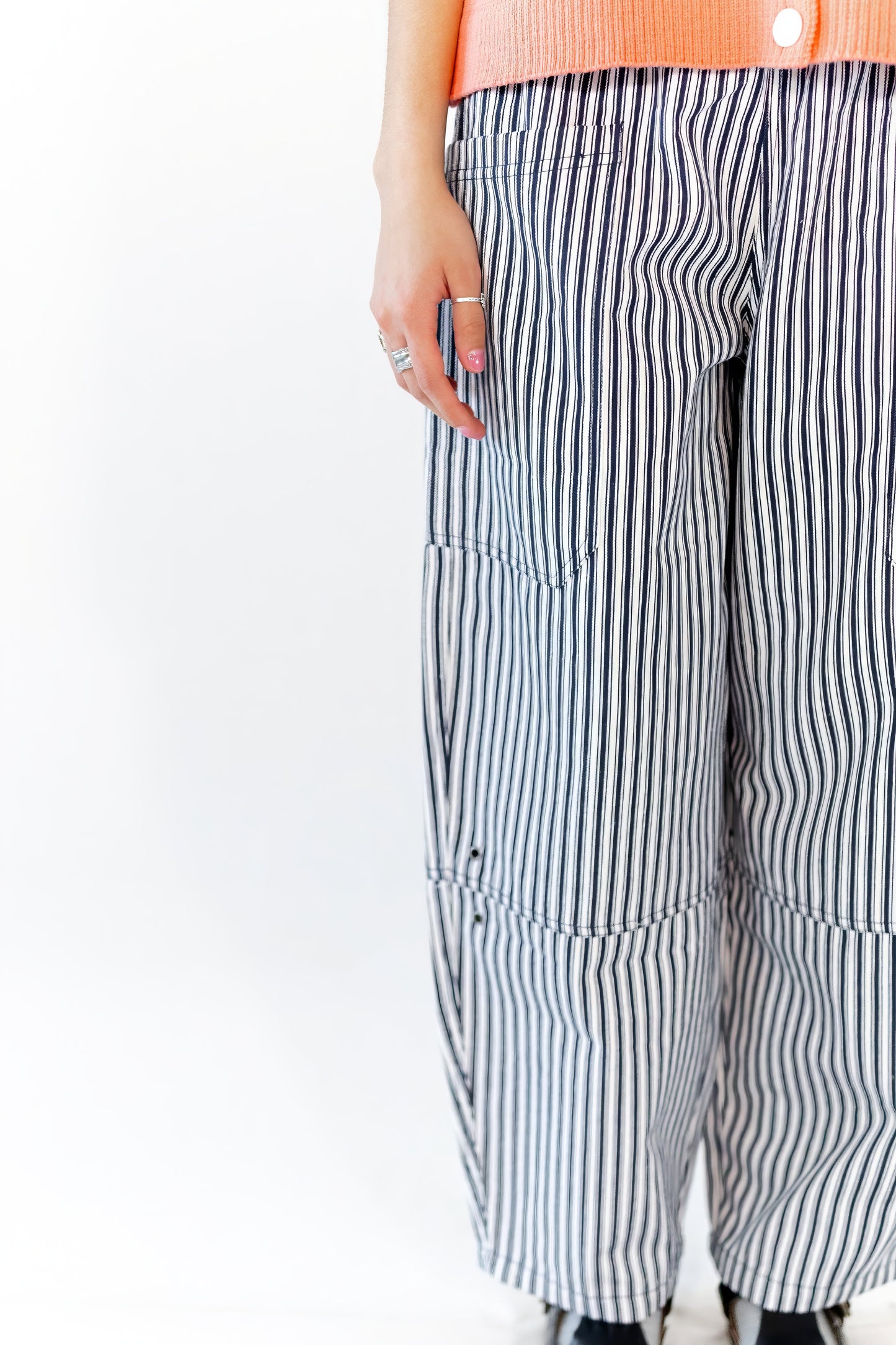 Andi Striped Pants · Navy