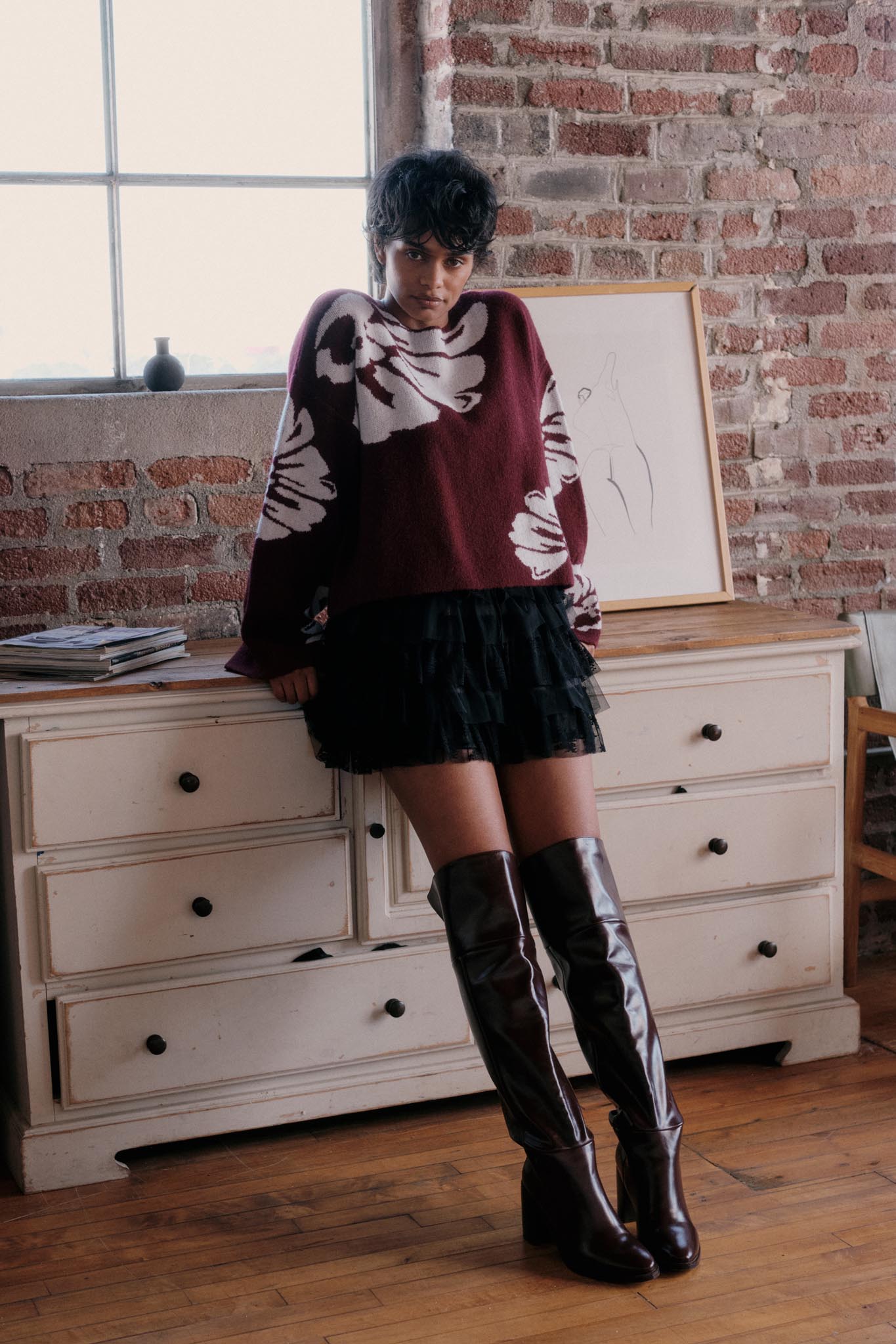 Dolled Up Lace and Mesh Tiered Ruffle Mini Skirt