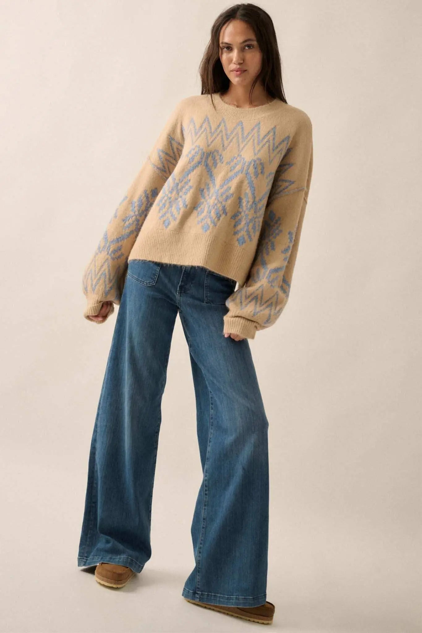 Altitude Adjustment Oversize Alpine Knit Sweater