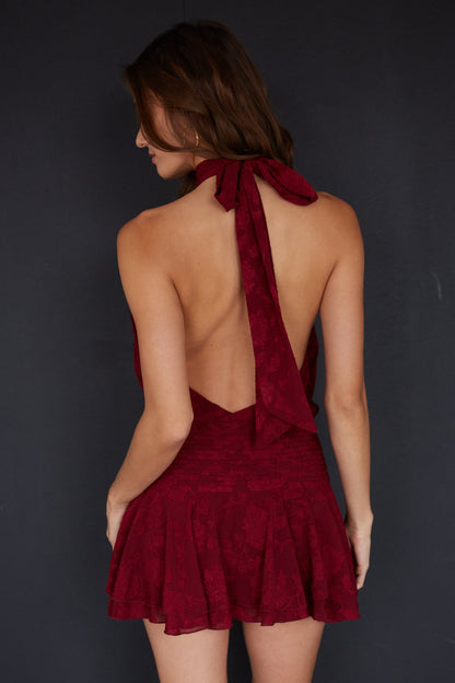 Yaz Textured Mini Dress Romper