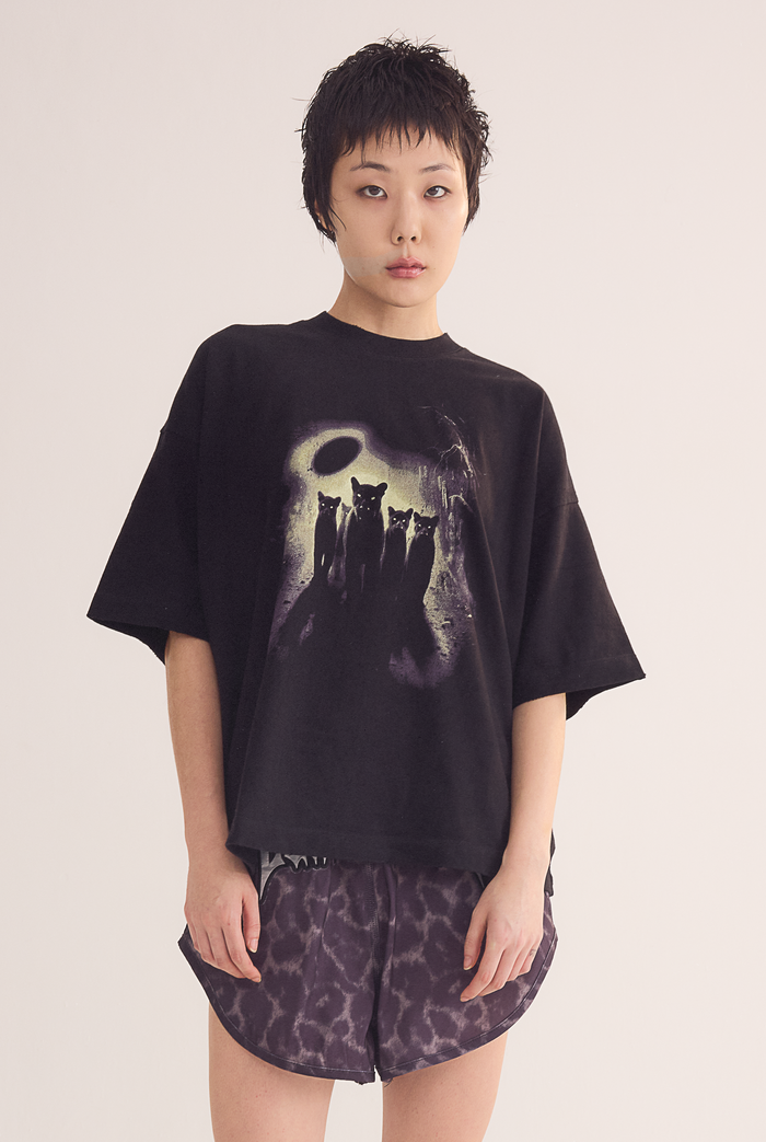 ALCATEIA BOXY TEE - BLACK