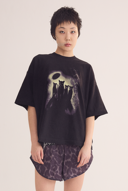ALCATEIA BOXY TEE - BLACK