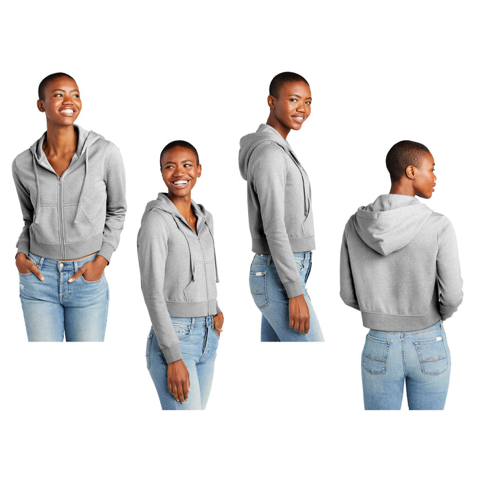 Alpha Delta Pi Cropped Zip Up Hoodie