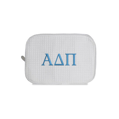 Alpha Delta Pi Waffle Weave Cosmetic Bag