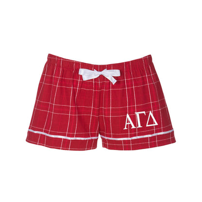 Alpha Gamma Delta Flannel Boxer Shorts