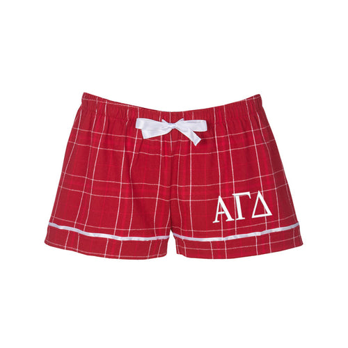 Alpha Gamma Delta Flannel Boxer Shorts