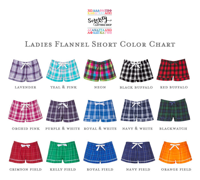 Alpha Gamma Delta Flannel Boxer Shorts
