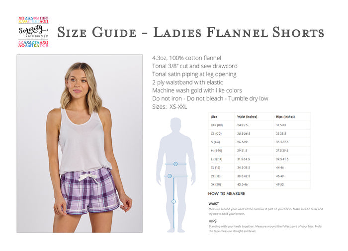 Alpha Gamma Delta Flannel Boxer Shorts