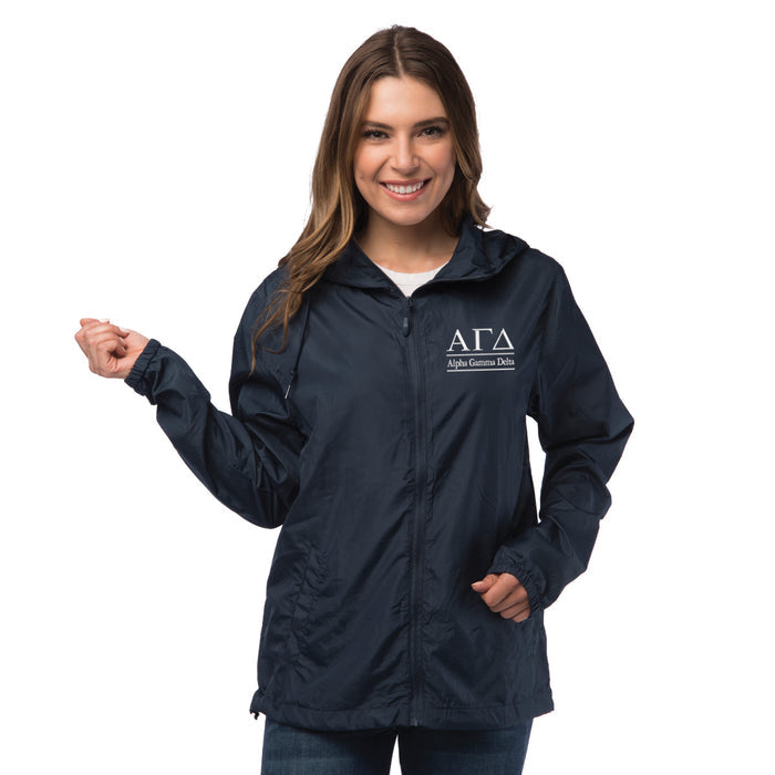 Alpha Gamma Delta Lightweight Windbreaker Jacket