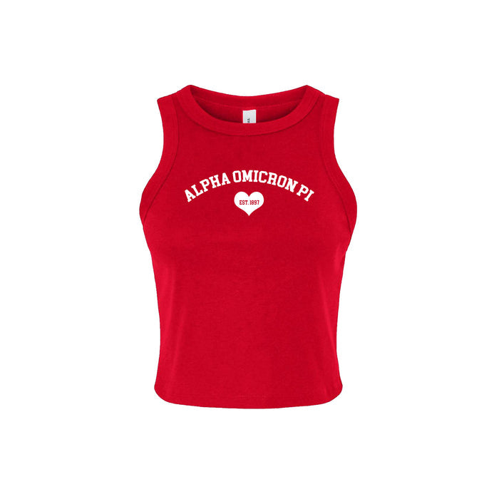 Alpha Omicron Pi Cropped Tank Top