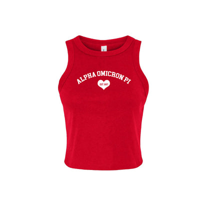 Alpha Omicron Pi Cropped Tank Top