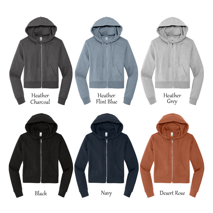 Alpha Phi Omega Cropped Zip Up Hoodie