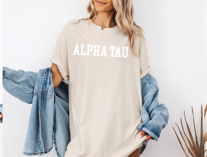 Alpha Sigma Tau Heavyweight Short Sleeve T-shirt - Comfort Colors